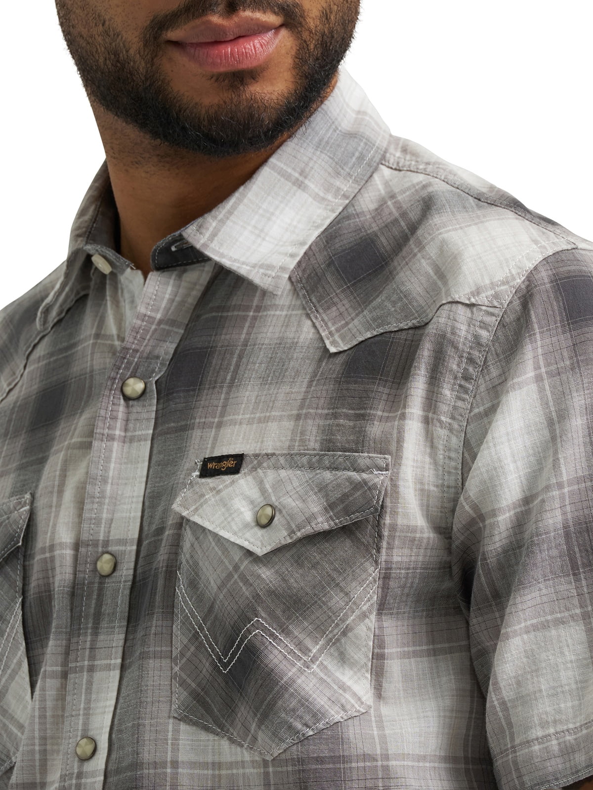 Wrangler® Men's Premium Short Sleeve Plaid Shirt, Sizes S-2XL
