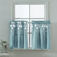 thumbnail image 3 of Short Blackout Curtains for Living Room Bedroom, 29 x 24 inches Window Treatment Small Panels Kitchen Cabinet Half-curtain Dustproof Cafe Drape (Blue), 3 of 7