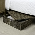 thumbnail image 2 of happimess BSK2015B-SET2 Holden 30" Classic Costal Hand-Woven Hyacinth Wicker Under Bed Storage Basket with Lid, Brown (Set of 2), 2 of 5