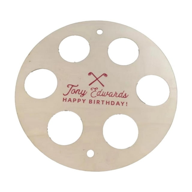 Expositor de pelotas de golf, decoración para pared, elegante arte de pared, regalo de cumpleaños 6 bolas de diámetro 19 cm