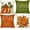Green, variant on Fall Pillow Covers 18x18 inch Set of 4 Pumpkin Maple Leaf Hello Pumpkin Happy autumn Decorative Throw Pillow Case Autumn Thanksgiving Farmhouse Orange Decoration for Home couch