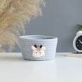 thumbnail image 1 of Home Textile Storage Clearance Small Woven Basket Cute Blue Rope Basket Cotton Basket Room Storage Basket Cute Animal Design, Home Textile Home Textile Storage, 1 of 4