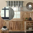 thumbnail image 3 of VHC Brands My Country Scalloped Layered Valance 18x60, Window Treatment, Bedroom, Living Room, Dining Room, and Kitchen Decor, Cotton, My Country Collection, 18x60, Navy, 3 of 4