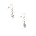 thumbnail image 2 of Delight Jewelry Silvertone Medium Clef with AB Crystal Gold Tone Infinity French Earrings, 2 of 4