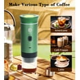 thumbnail image 3 of Portable Espresso Maker, Travel Coffee Maker Self-Heating with Type-C, Portable Coffee Maker Compatible with Ground Coffee & NS Capsule for Travel, Hiking, Camping, Office (Blue-Green Weave Style), 3 of 6