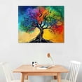 thumbnail image 2 of COMIO Tree Of Life Wall Art Colorful Tree Pictures Wall Decor Graffiti Canvas Prints Artwork Paintings Home Office Decorations for Bathroom Kitchen Bedroom Living Room, 2 of 4