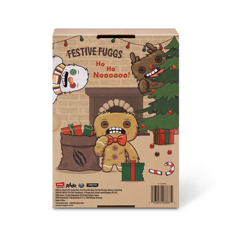 Fuggler Festive Fuggs 9 inch (Reindeer) Soft Plush, Ugly Monster