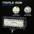 thumbnail image 4 of LED Light Bar 7'' 240W Triple Row Off Road Lights 40led Spot Flood Combo Driving Lights Waterproof Work Fog Lights for Pickup Truck Night Light Boat, 4 of 8