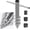 Silver 3-: Sand Umbrella Anchor-Removable handle, variant on Heavy Duty Beach Umbrella Sand Anchor, Portable Screw-in Ground Anchor & 3 Sleeves (Fits 1-2" Poles), Windproof Beach Umbrella Stake, 2.2'' Fully Welded Spiral Design for Ultimate Stability