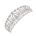 thumbnail image 3 of EeaseCA 1PC Baroque Bridal Crown Rhinestone Inlaid Headband Hair Accessories for Women (Silver Rhinestone), 3 of 7