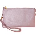 thumbnail image 4 of Humble Chic Vegan Leather Crossbody Wristlet Bag or Small Purse Clutch, Includes Adjustable Shoulder and Wrist Straps, Rose Gold, 4 of 8