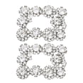thumbnail image 1 of 1 Pair Elegant Rhinestone Shoe Buckle DIY Rhinestone Shoe Buckle for Decor, 1 of 8