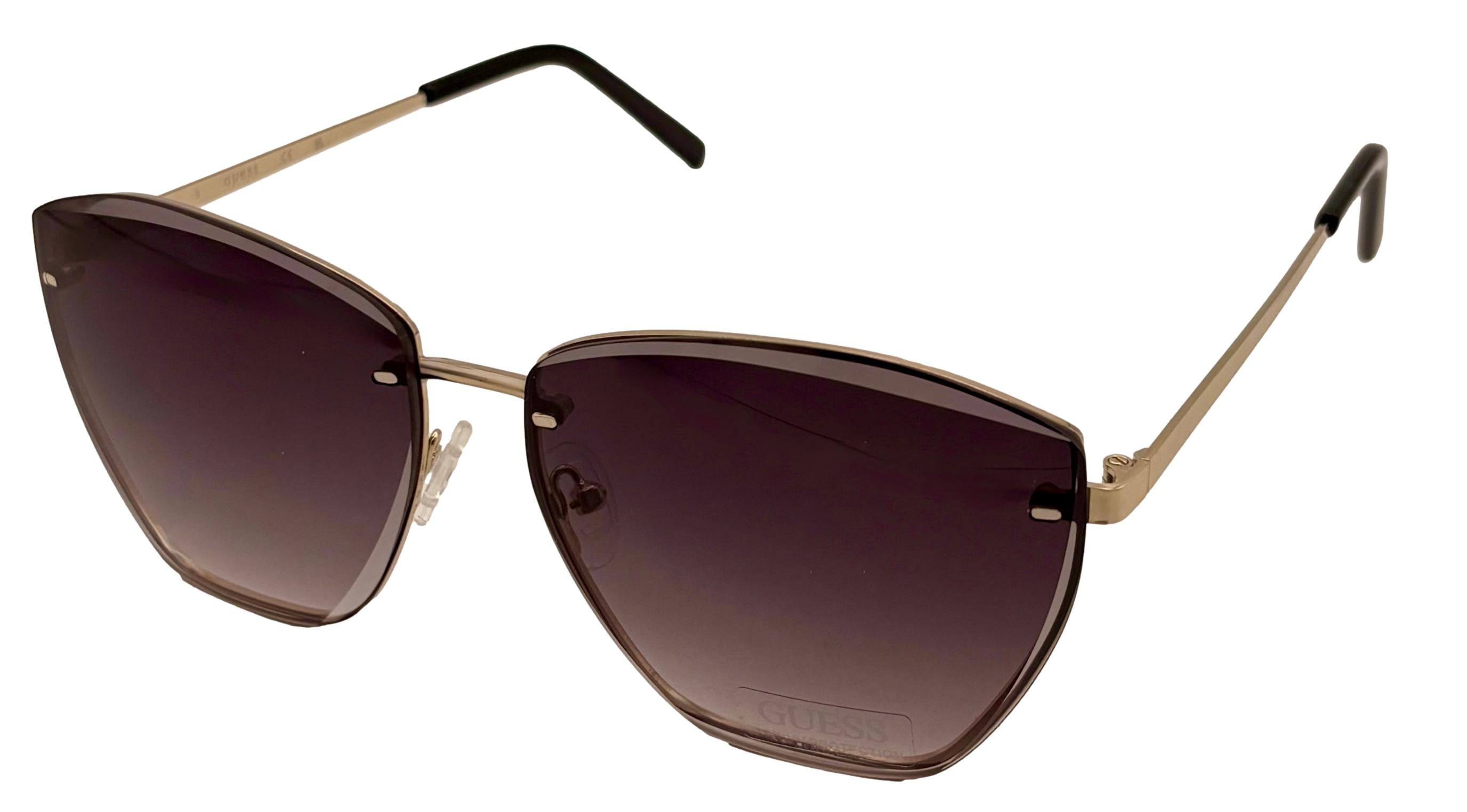 GUESS Women's Shiny Rose Gold Metal Aviator Sunglasses, GU7295 28G