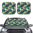 thumbnail image 2 of Fotbe Hawaiian Style 2-Piece Car Windshield Sun Shade | Sun Blocker for Car Windshield | Foldable Automotive Interior Accessories for Sun Protection-Large, 2 of 7