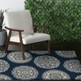 thumbnail image 2 of Loomaknoti Tributary Fantasia 8' x 10' Medallion Indoor/Outdoor Area Rug , Blue, 2 of 7
