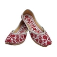thumbnail image 4 of Women Red Punjabi Jutti Ethnic Handmade Leather Indian Wedding Shoes For Women's US 7 / EURO 37, 4 of 5