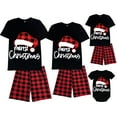 thumbnail image 2 of Red Plaids Christmas Hat Merry Christmas Family Matching Pajama Short Set(2XL,Men), 2 of 7