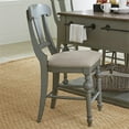 thumbnail image 1 of Progressive Tabouret Colonnades 22" en Mastic et Chêne (Lot de 2), 1 of 1