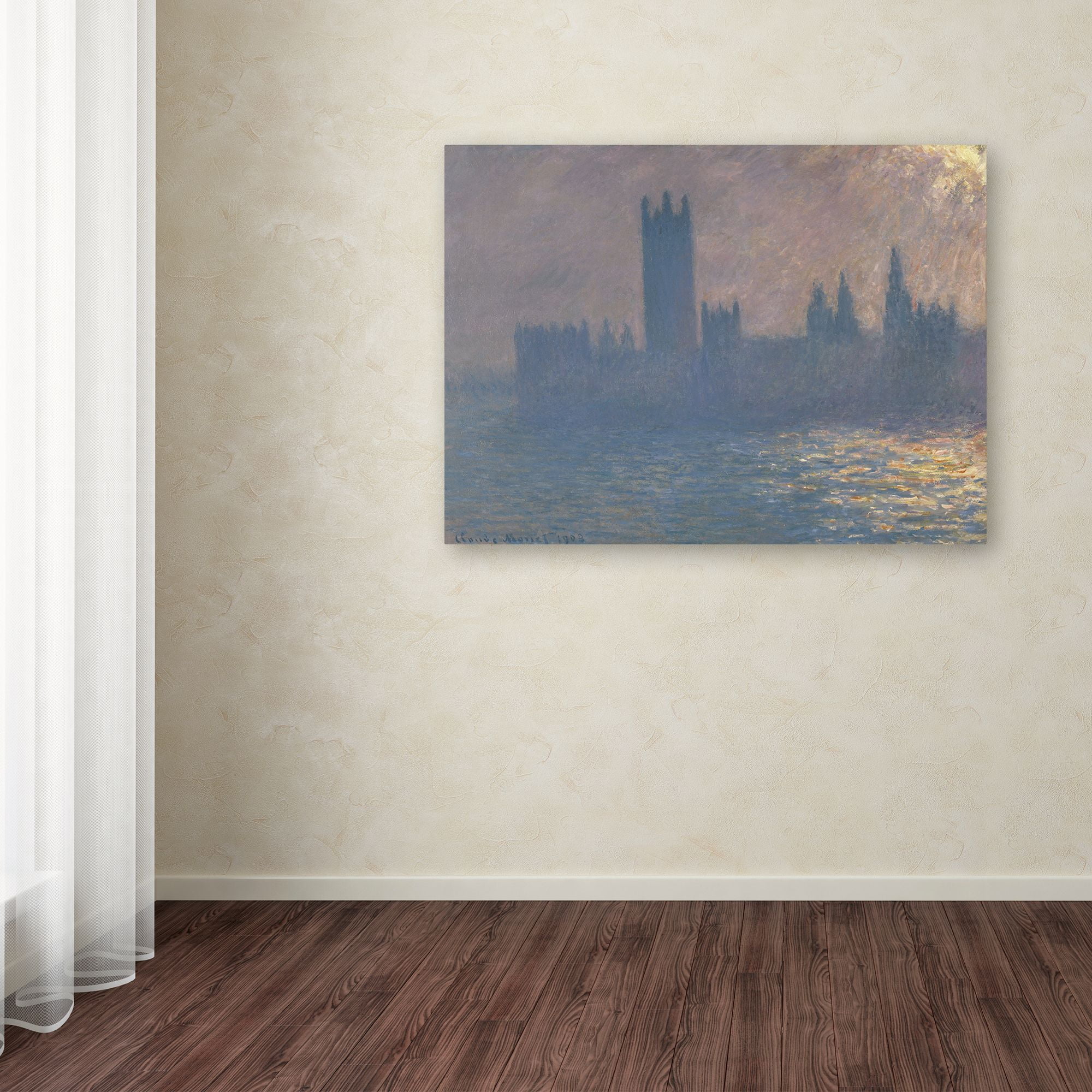 Trademark Fine Art 'Houses Of Parliament' Canvas Art by Monet