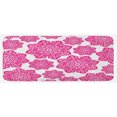thumbnail image 1 of Hot Pink Kitchen Mat, Batik Floral Arrangement with Eastern Design Mandala Pattern, Plush Decorative Kitchen Mat with Non Slip Backing, 47" X 19", Hot Pink White, by Ambesonne, 1 of 1