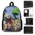 thumbnail image 3 of Plants Vs Zombies 3Pcs Bookbag Sets Backpack with Lunch Bag And Pencil Case for Work Office Travel, 3 of 6