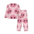 thumbnail image 2 of Kll Pig Nose Print Women'S Long Sleeve Pajamas With Pants Sleepwear Loungewear 2 Set-X-Large, 2 of 9