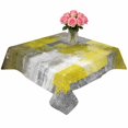 thumbnail image 2 of Yellow Grey Table Cloth Waterproof Tablecloths, Abstract Art Oil Painting Modern Geometric Tablecloth Dining Table Cover for Kitchen Party Tabletop Outdoor, Square Tablecloth 54x54 Inch, 2 of 9