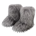thumbnail image 3 of Y2k Botas de nieve de invierno para mujer, botas de piel sintética de zorro peludas de lujo para exteriores, nuevas botas de moda para mujer, zapatos de plataforma cálidos de felpa, botas, 3 of 5