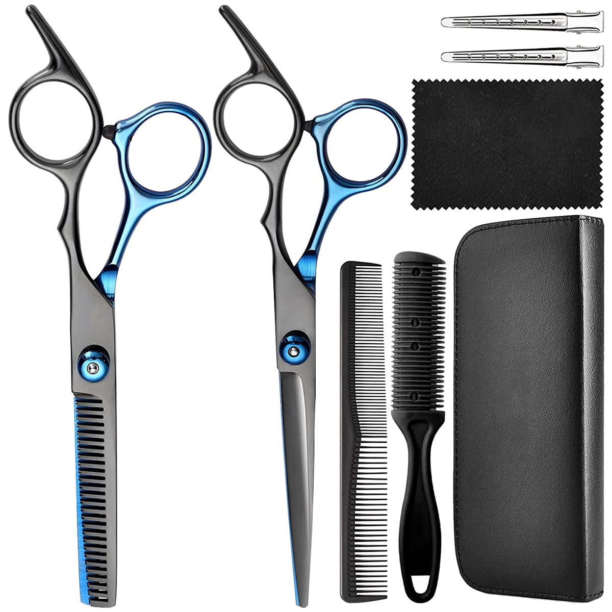 kitwin Hair Cutting Scissors Set Stainless Steel Haircut Scissors Kit ...