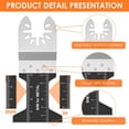 thumbnail image 4 of 34PCS Oscillating Saw Blades Set Durable Oscillating Tool Blade Multifunctional High-Carbon Steel Multitool Blades Kit for Metal Wood Plastic, 4 of 8