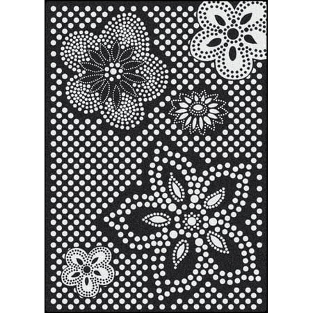 - Milliken Black & White Area Rugs - Contemporary Mod Black Flowers Polka Dots Circles Rug