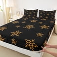 thumbnail image 3 of Feelyou Leopard Print Stars Bed Sheets, Fashion Cartoon King Sheets, 4 Pieces, 3 of 7