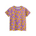 thumbnail image 3 of Abcomgle Girls Tshirts 8-10 Years Old Summer Short Sleeve Girls Shirts Yellow Daisy Flower Print Tshirt Trendy Crewneck Cotton Tops, 3 of 5