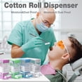 thumbnail image 3 of Dispensador de rollos de algodón dental - Caja de almacenamiento transparente con base antideslizante, adecuada para clínicas profesionales, dentistas y hogares, color morado, 3 of 5