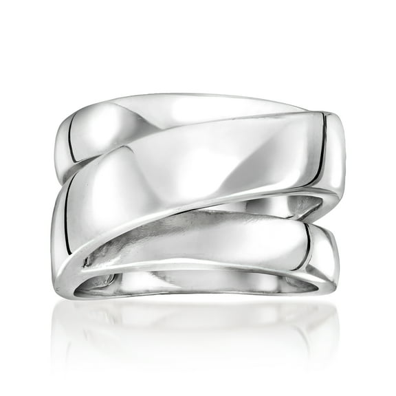 Ross-Simons Sterling Silver-Plated Multi-Row Ring, Women's, Adult