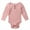 Pink, variant on WIBACKER Newborn Unisex Baby Romper Infant Solid Ribbed Long Sleeve Bodysuit 1Pcs