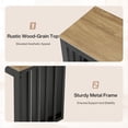 thumbnail image 6 of Finmind End of Bed  Bench, 47 inch  Industrial Indoor Bench for Entryway, Foyer, Bedroom, Living Room, Brown & Black, 6 of 11