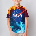 thumbnail image 2 of NASA T-Shirts for Boys Girls, Kids 3D Print Short Sleeve, Unisex Crew Neck Tee Shirts for Youth, 2 of 9