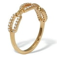 thumbnail image 2 of PalmBeach Jewelry .21 TCW Round Cubic Zirconia 18k Yellow Gold-Plated Link Ring, 2 of 5