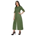 thumbnail image 3 of Moomaya Robe Tunique Imprimée à Manches Roulées, Kurti Long avec Fente avant pour Femmes, 3 of 5