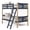 Midnight Blue/Natural, variant on Storkcraft Caribou Twin over Twin Bunk Bed, Gray