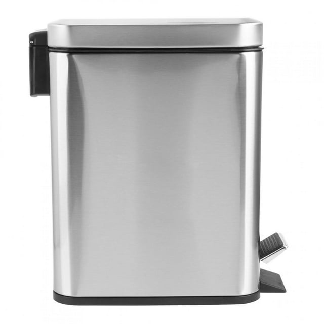 Clindly Poubelle Poubelle poubelle-5L Acier Inoxydable ponçage Poubelle étape pédale Poubelle Poubelle Poubelle pour Bureau à Domicile