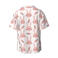 thumbnail image 2 of Xecao offers the Rabbit Is And Carrots for Men's Casual Short-sleeved Shirt, a button-up collared shirt with a pocket, perfect for beach vacations and yacht travel in the Large size., 2 of 7