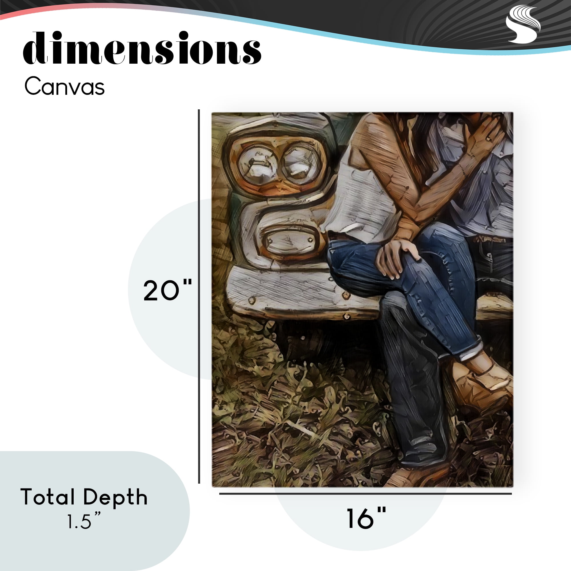 Crossed Legs & Trucks Canvas Wall Art, design by Jesse Keith