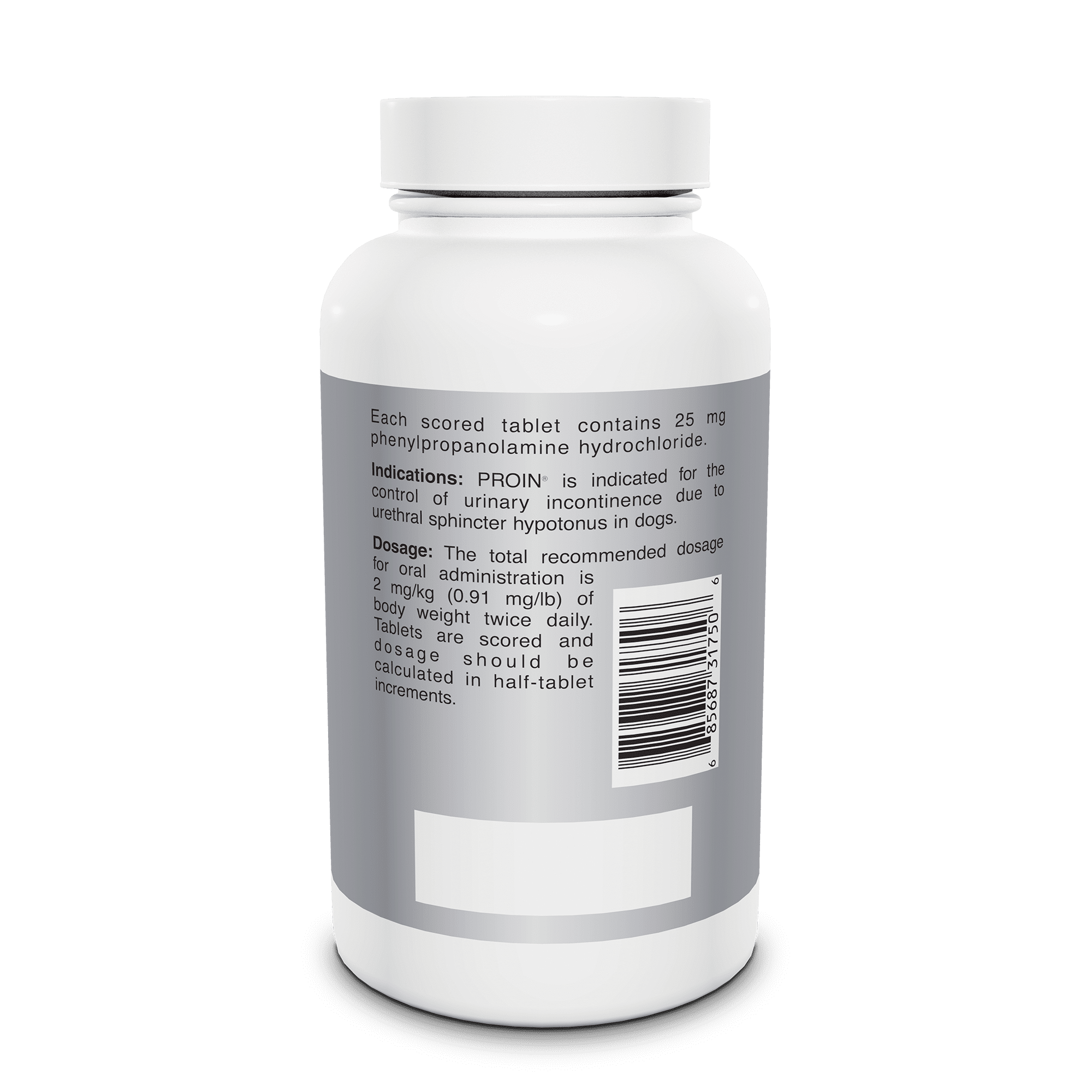 Proin (Phenylpropanolamine Hydrochloride) Chewable Tablets, 25MG