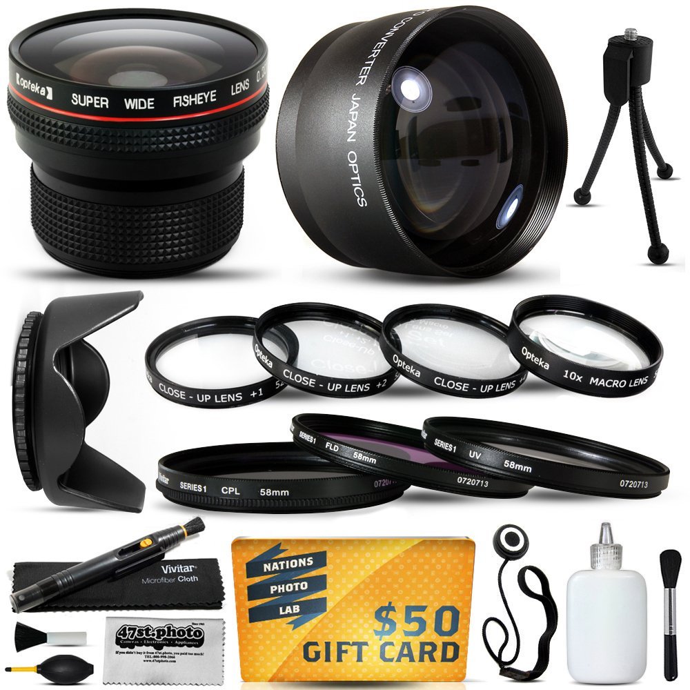 15 Piece Macro Fisheye Telephoto Lens Filters Set includes 3 Piece