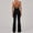 Black, variant on SKQIT Women 2 Piece Workout Sets Padded Cross Back Crop Tank High Waist Flare Leggings Sets Yoga Outfits