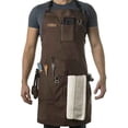 thumbnail image 1 of Mandil Parrillero Hombre Delantal de Cocina y Trabajo, Mandil Bartender Impermeable Mandiles de Cocina Hombre Delantal Chef Hombre con Correas Cruzadas Espalda, 1 of 4