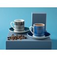 thumbnail image 1 of Liniya Porcelain 4 Piece 2 Person Coffee Cup Set 80 ml Black - Navy Blue, 1 of 1