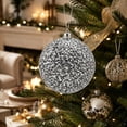 thumbnail image 4 of Large Shatterproof Christmas Ball Ornament Glitter Hanging Bauble Accent For Xmas Tree Fireplace Holiday Party Decor, 4 of 9